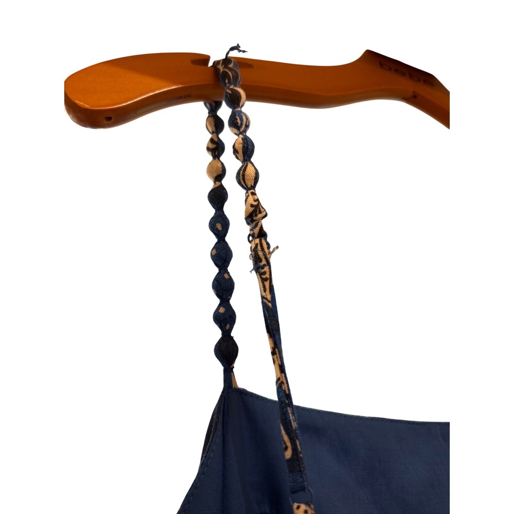 Rachel Zoe Navy and Cream Floral Braided-Strap Midi Dress - Picture 7 of 12